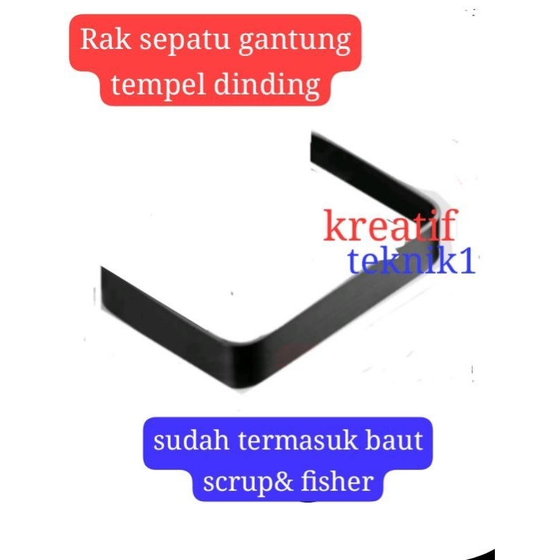 tatakan Besi tempat sandal sepatu | Besi bracket display sandal sepatu tempel dinding gantung