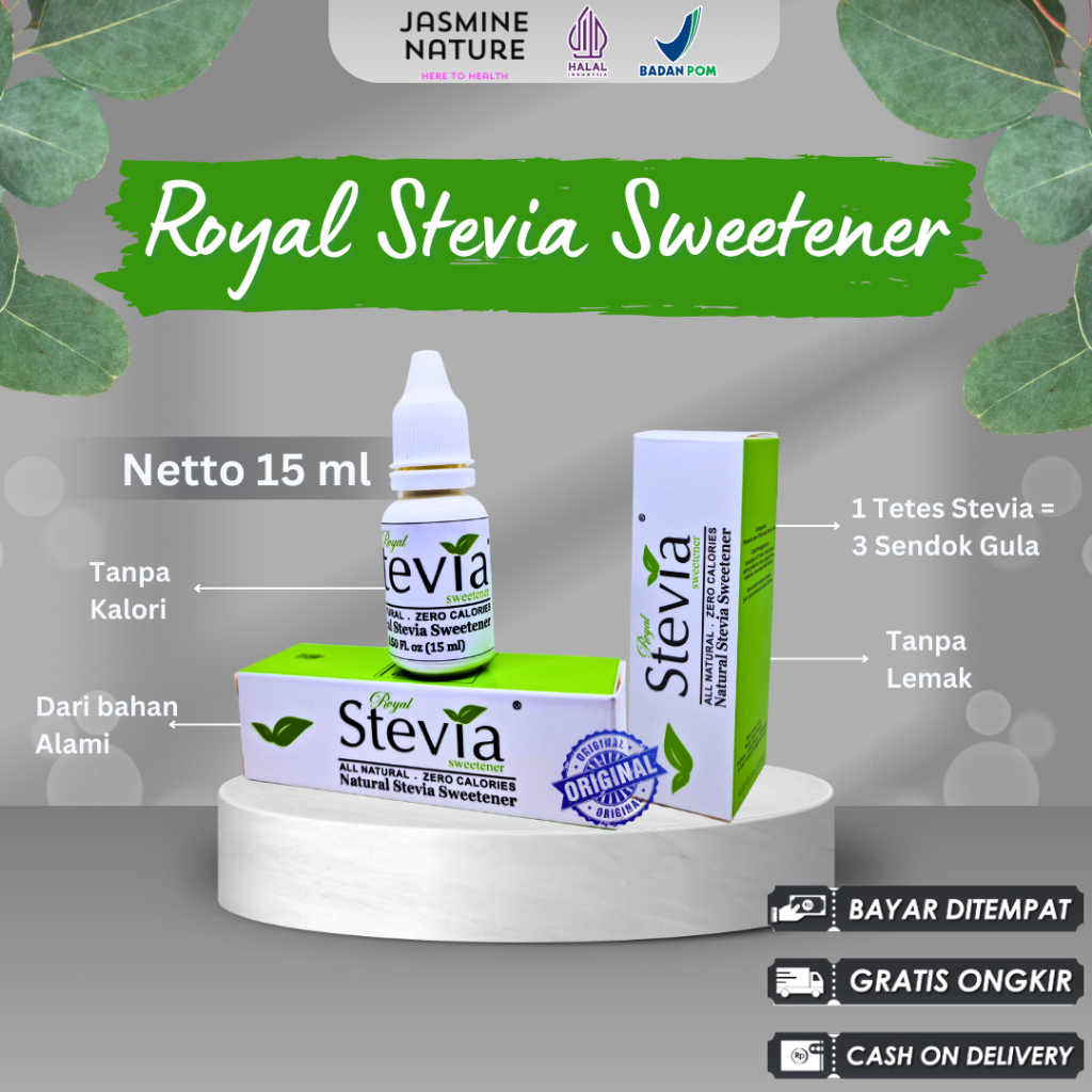 

ROYAL STEVIA Tetes Pemanis Alami Nol Kalori 15 ML