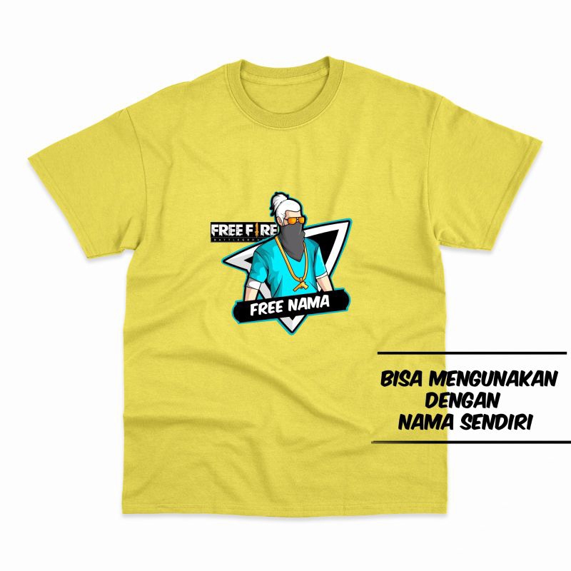 kaos anak Game FF bisa pake nama sendiri atau squad sendiri
