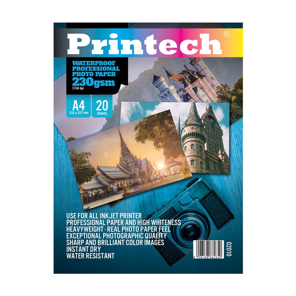 

Model Baru Kes Foto Photo Paper Printech A4 23g Waterproof 21N
