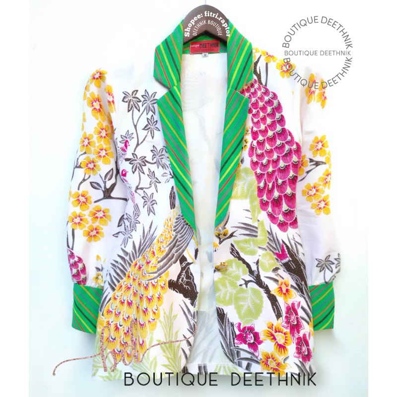 Baju batik model blazer mix lurik atbm baju batik deethnik