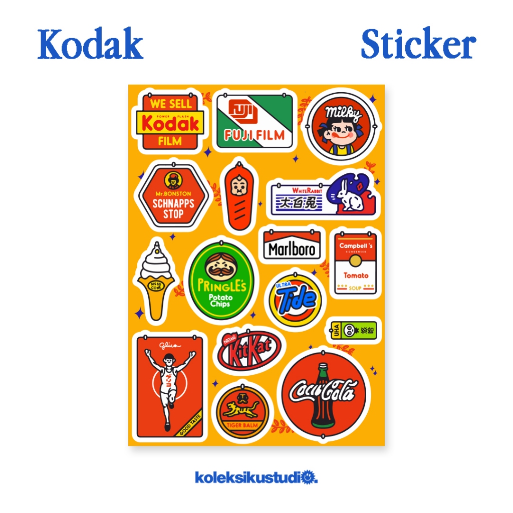 

Stiker Kodak Sticker Vintage Retro Aesthetic Lucu Stiker HP Laptop