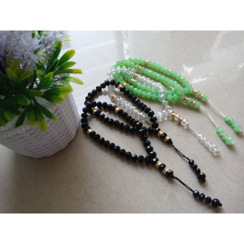 Tasbih kristal cantik / tasbih kristal 33butir /ide hadiah /oleh oleh / tasbih kristal 33 butir cant