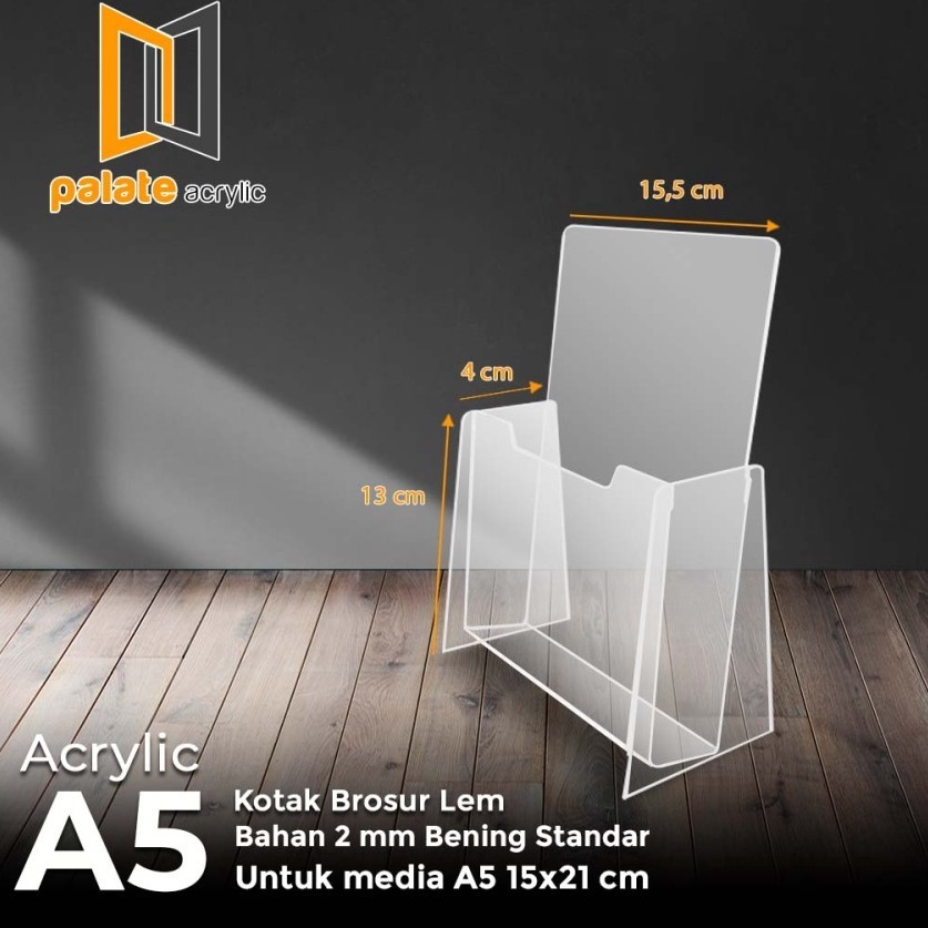 

Promo Keren RAK TEMPAT BROSUR BROCHURE ACRYLIC AKRILIK BROSUR BOX A5