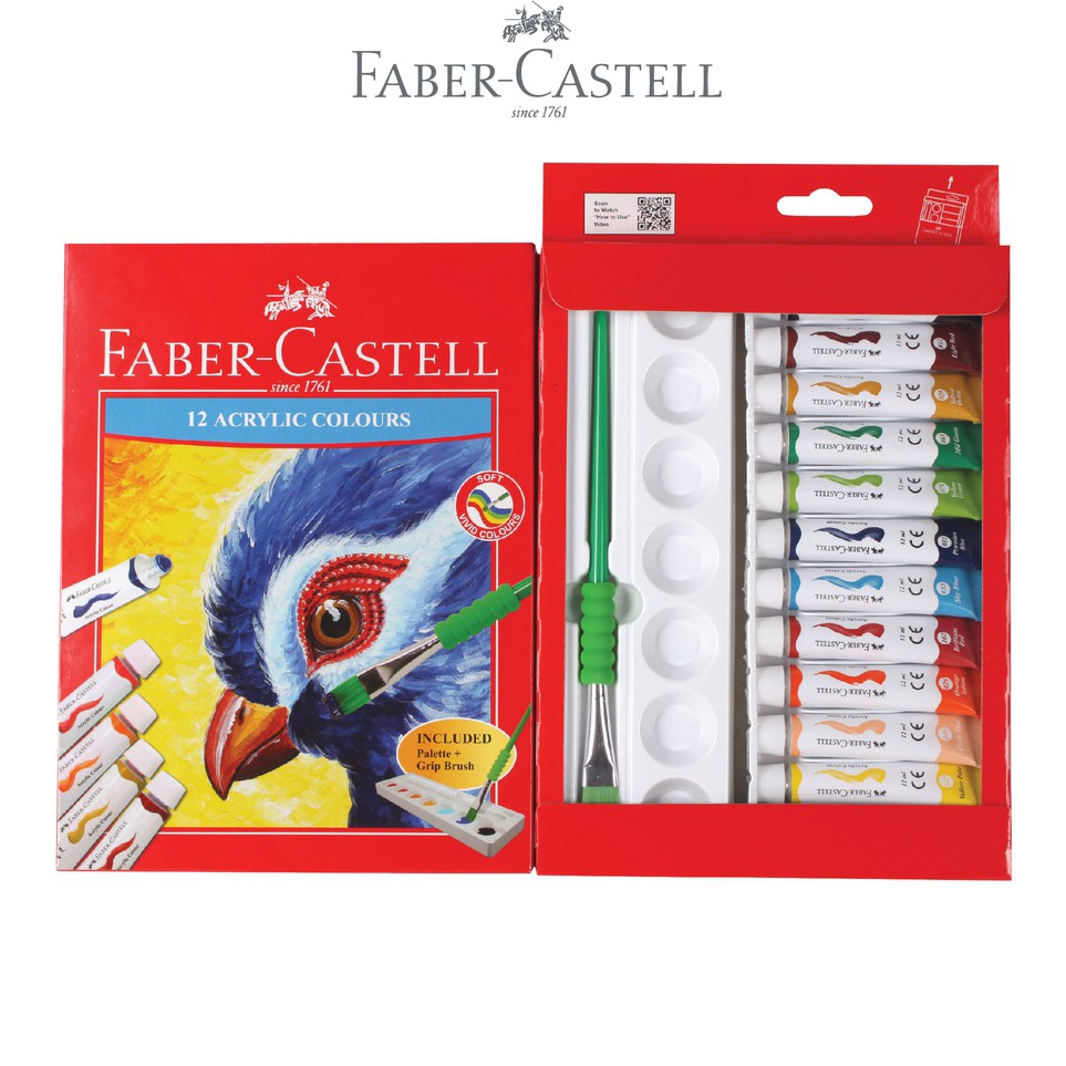 

Kejutan Spesial FaberCastell Acrylic tube 12 ml 12 colours