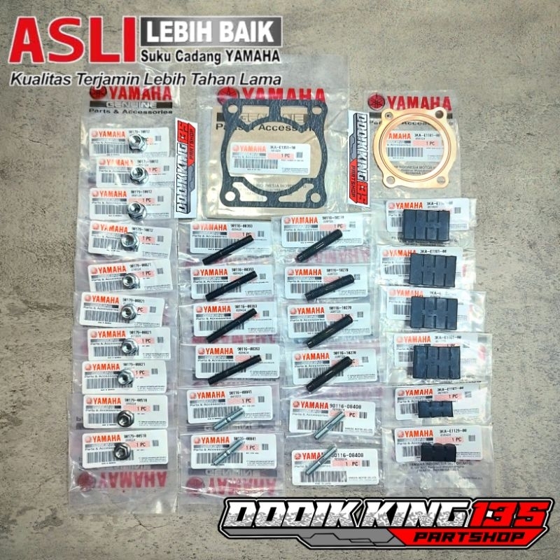 KOMPONEN KELENGKAPAN BLOK SEHER BORING RX KING ORIGINAL YAMAHA GENUINE PART | BAUT TANAM KARET PERED