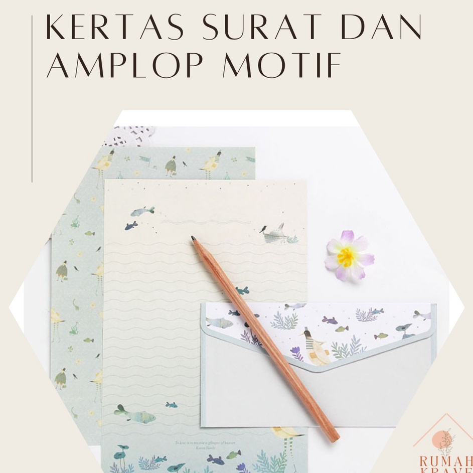 

Pro Seller RUMAH KRAVE Kertas Surat dan Amplop Motif Bunga Laut Letter Envelope