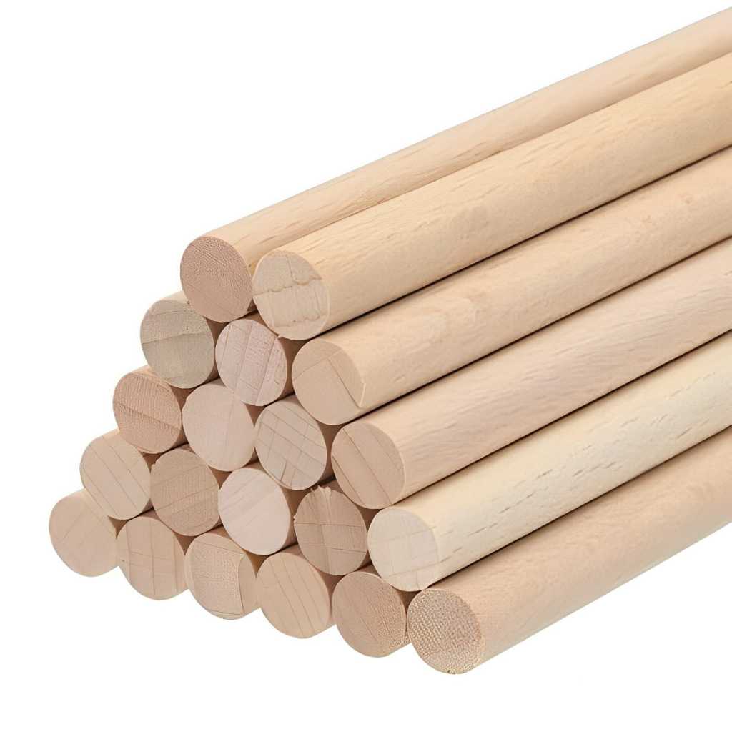 Kayu Dowel Bulat Diameter 19mm Murah Dowel Kayu19mm Panjang 20cm