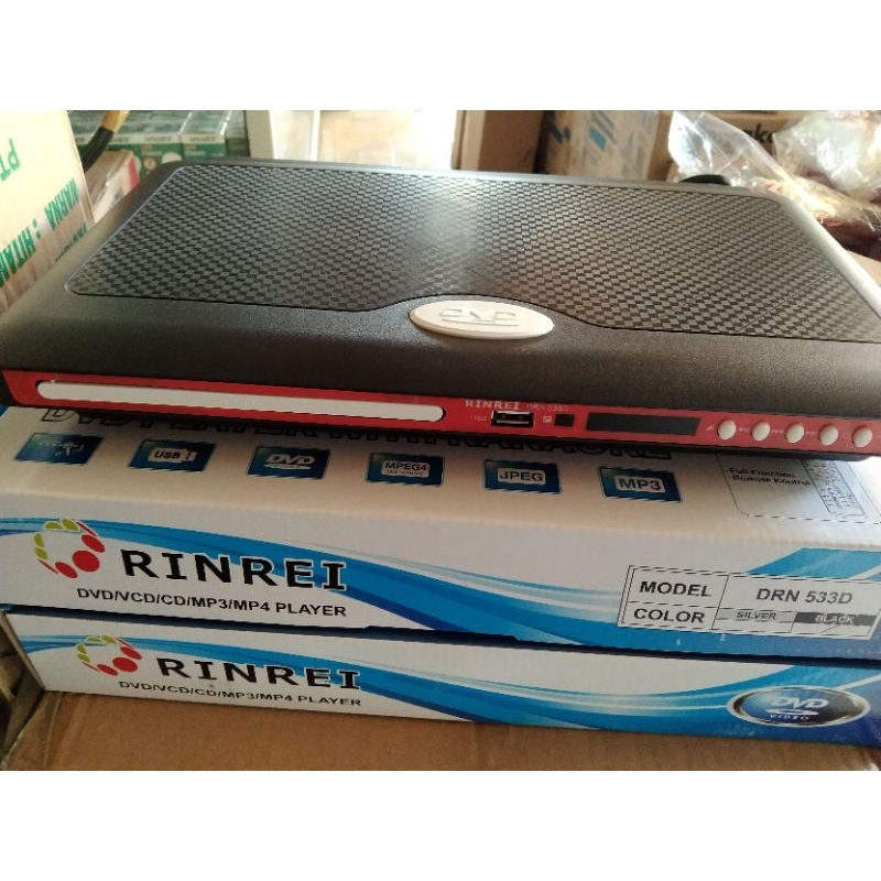 DVD PLAYER RINRAI DRN 533D usb mp3 mp4 mp5 body besar