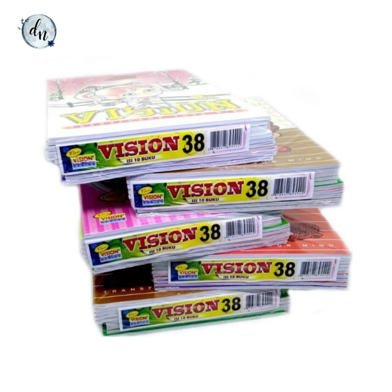 

(Pack) Vision Buku Tulis Vision Isi 38 Lembar | Buku Tulis Bergaris Vision 10pcs 1 Pack