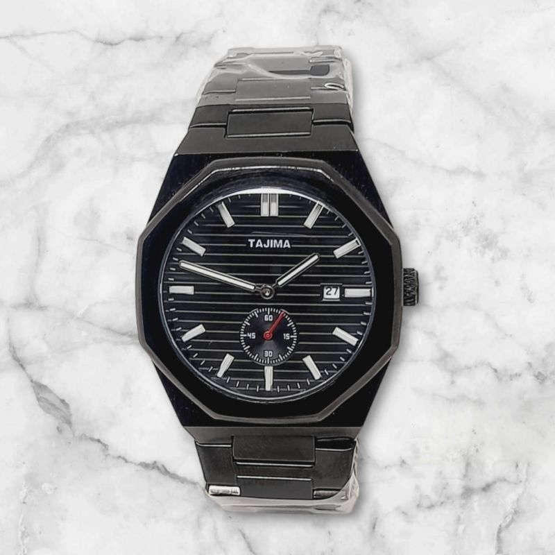 Jam Tangan Pria Tajima 1848 Analog Original Rantai Stainless Crono Detik Tanggal Aktif