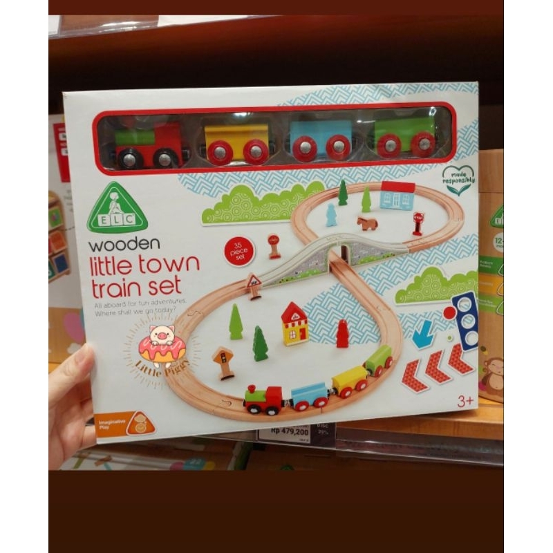 ELC wooden little town train playset