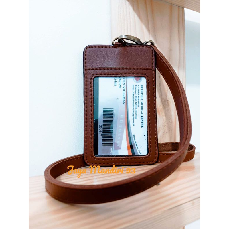 

HJK Id Card kulit Name Tag Kulit Card Holder Termurah model simpel elegan