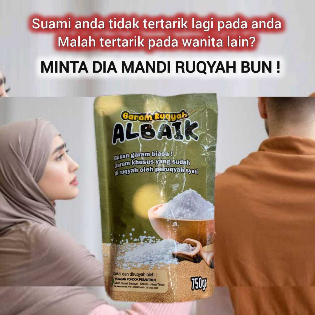 

Garam ruqyah Albaik 500gr 750gr 1kg Solusi Suami Makin Sayang Keluarga Harmonis Tidak Tertarik dengan Wanita Lain Garam Ruqyah Menghilangkan berbagai Gangguan Solusi Usaha Sepi Sering Sial Susah Dapat Jodoh Penyakit Non Medis Meruqyah Anak