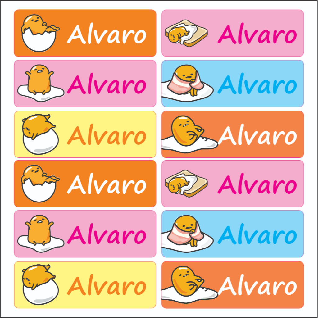 

Label Nama Vynil Gudetama Tahan Air