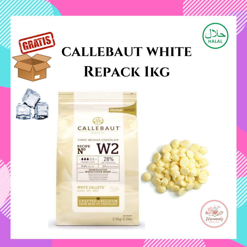 

Callebaut White Chocolate Couverture Repack 1 Kg