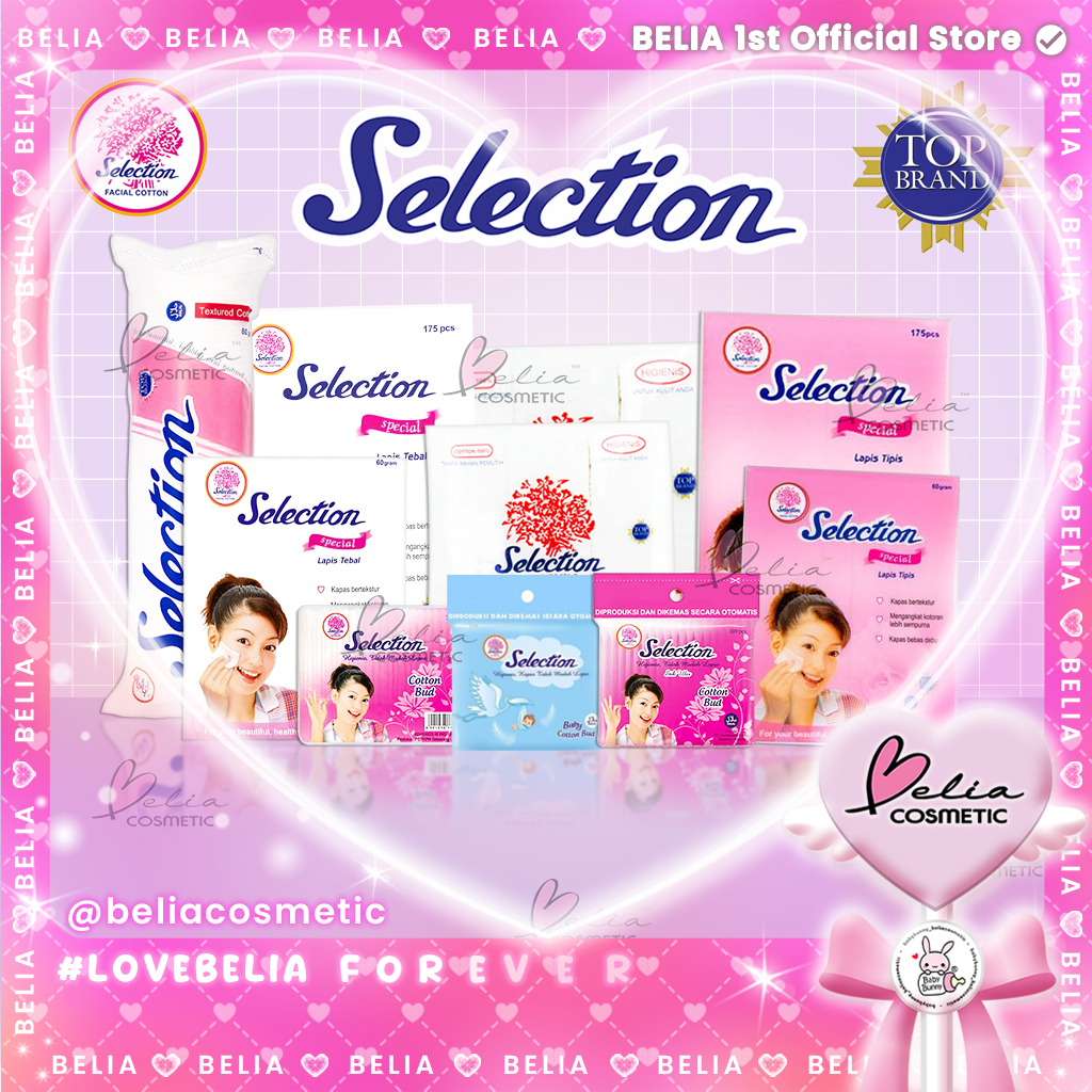 ❤ BELIA ❤ SELECTION Kapas Kecantikan Tebal, Tipis, Oval, Bulat | Cotton Bud | Korek Kuping