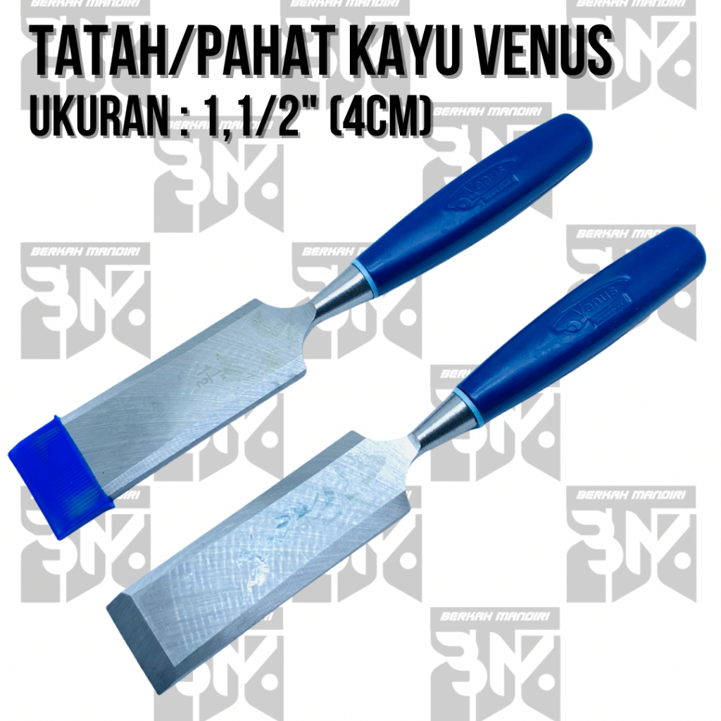 VENUS Pahat Kayu/Tatah Kayu/Tatah Ukir Kayu Bonsai  Baja Super Tajam Gagang Fiber 1.1/2" (4CM)