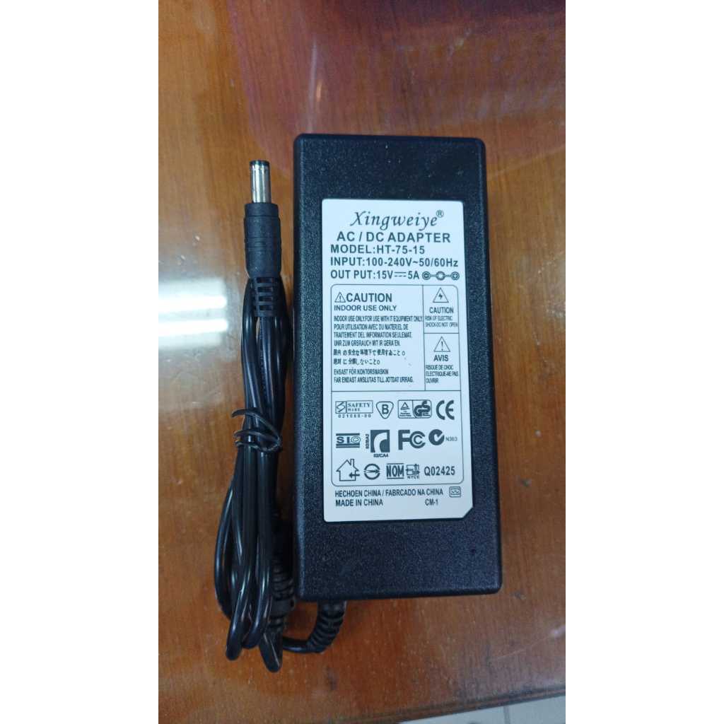 adaptor ac dc xingweiye 15v 5a kwalitas bagus