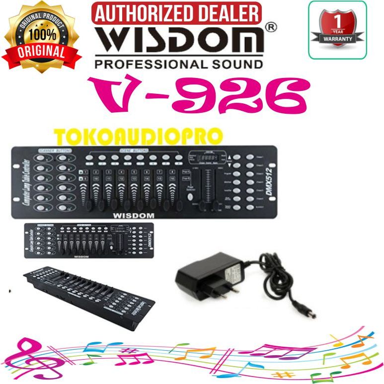 Wisdom V926 DMX 512 Kontroller Mixer Lighting V-926 Mixer Lampu Wisdom V-926