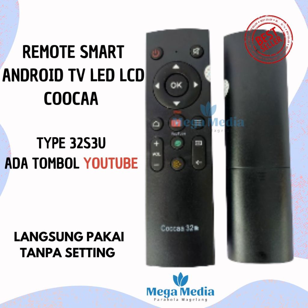 Remot Remote TV Smart ANDROID Coocaa 32S3U 40S3U LED / Remot tv Coocaa 32S3U