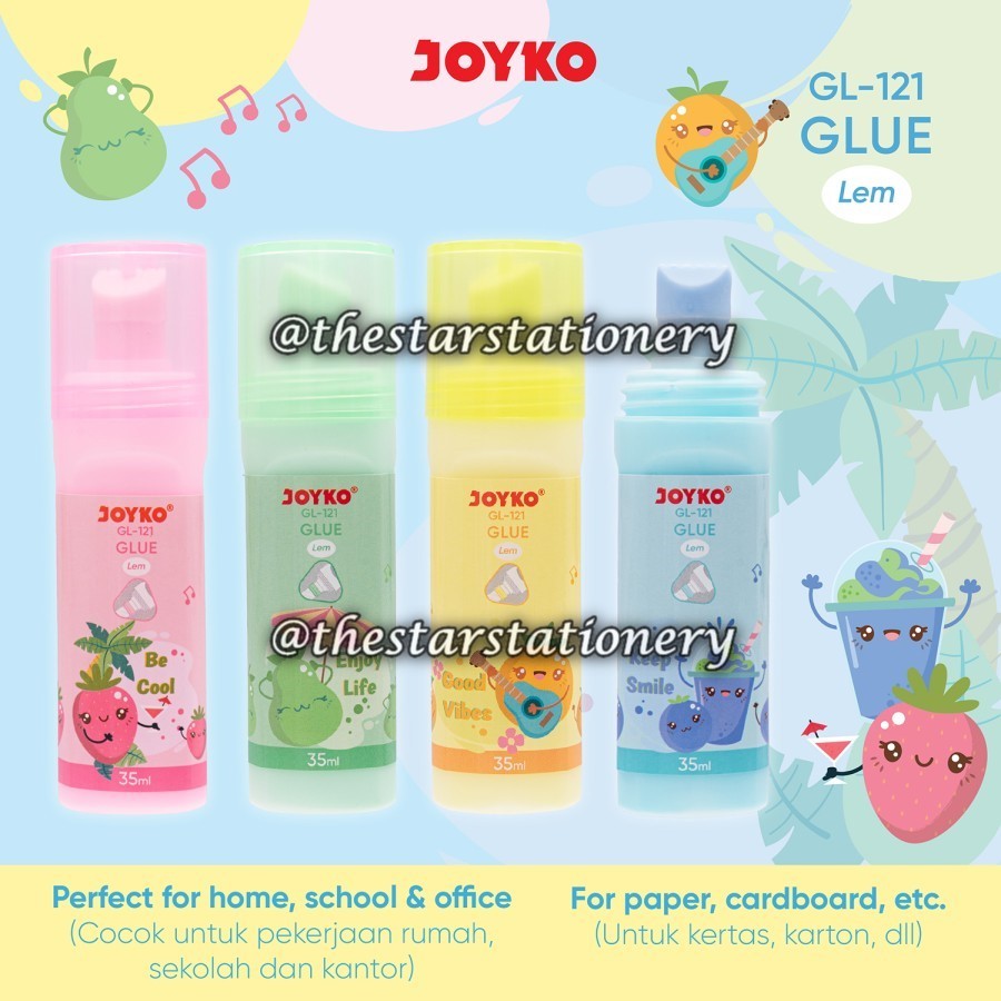 

(1 Biji) Liquid Glue Joyko GL-121 35 ml / Liquid Glue Lem Kertas Cair Joyko GL121 / Joyko GL 121