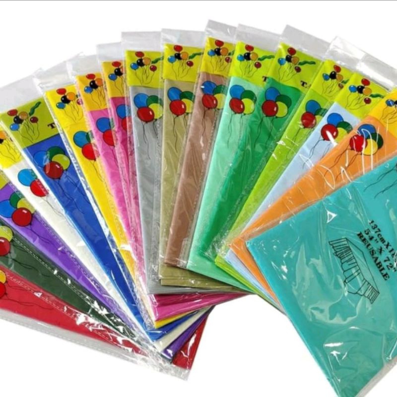 Taplak meja plastik polos taplak meja ulang tahun polos warna warni taplak plastik taplak meja polos