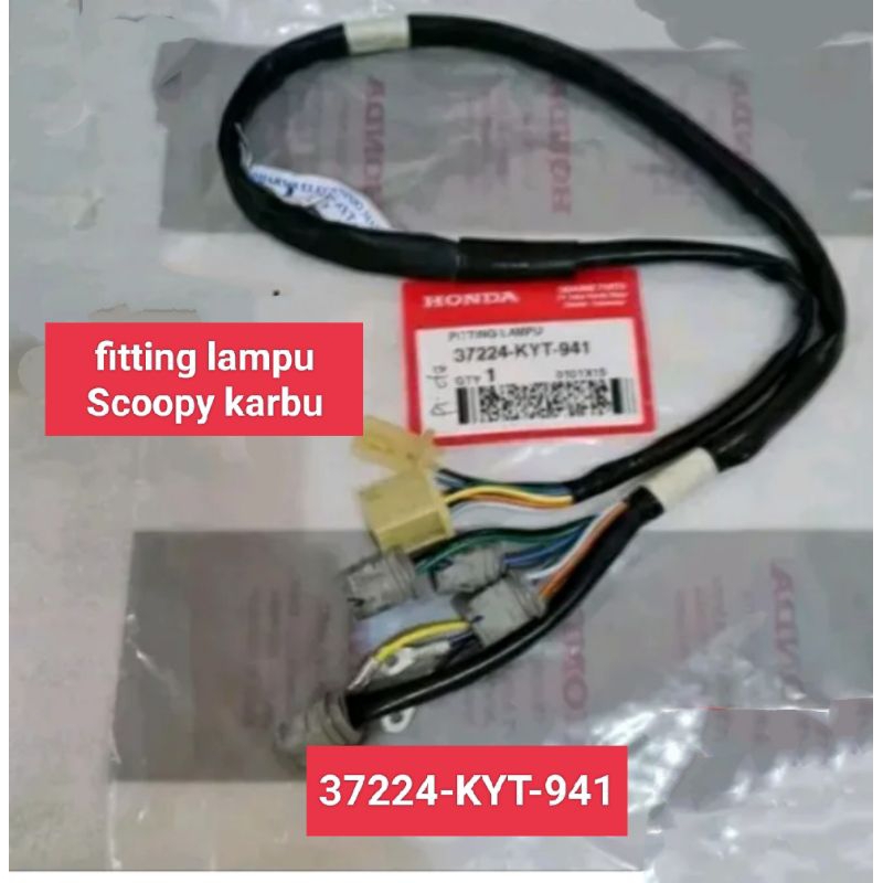 fitting socket lampu depan Scoopy karbu/37224kyt941