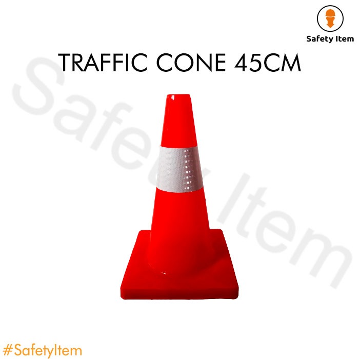 Traffic Cone Rubber 45cm Kerucut Lalu Lintas Karet