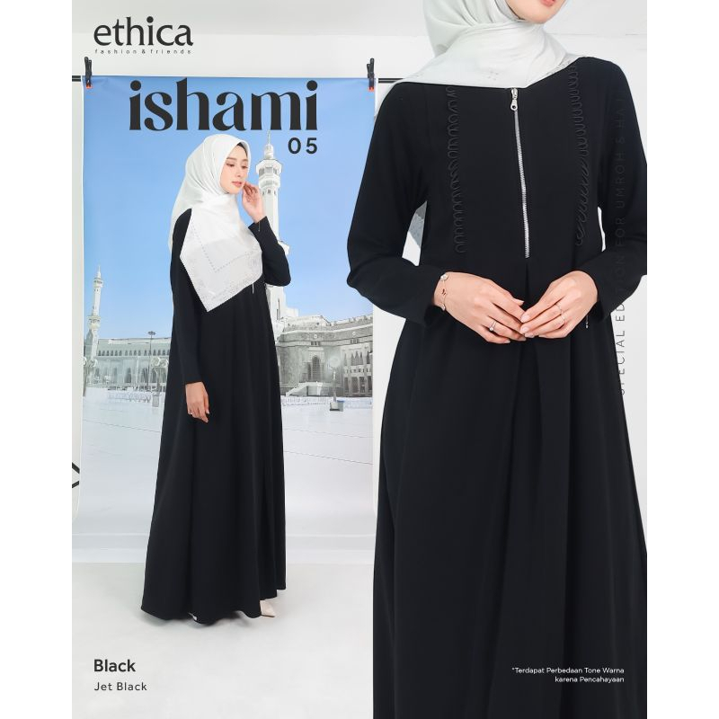 GAMIS ETHICA ISHAMI 05/ gamis hitam by ethica