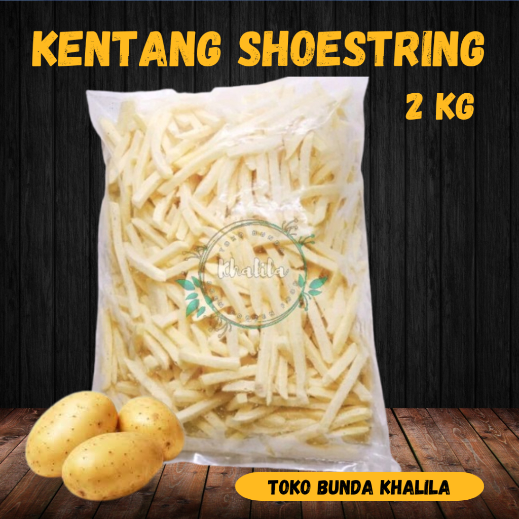 

KENTANG SHOESTRING KENTANG GORENG FROZEN FRENCH FRIES KEMASAN 2 KG 2KG