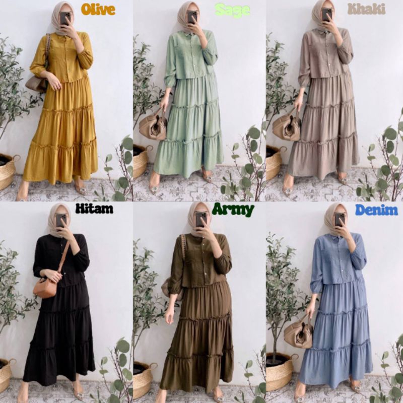 Alsa Set Rok Polo Linen Premium