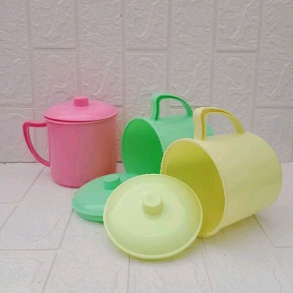 Mug Plastik Besar Pastel / Mug Plastik Ganesha / Gelas Plastik