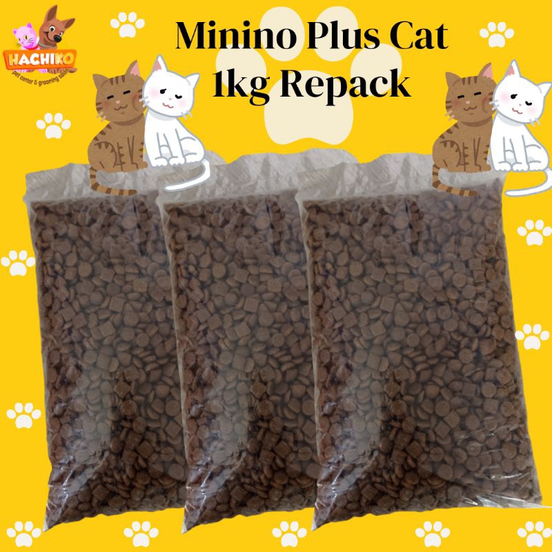 Minino Plus Cat 1kg Repack/Makanan Kucing