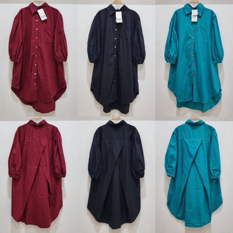 Zara jasmine//tunik zara full kancing//tunik zara belakang silang ///pakaianwanitasby