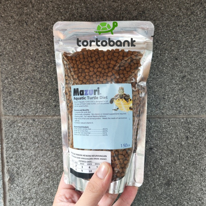 AQUATIC TURTLE DIET 150 GRAM - TURTLE FOOD - MAKANAN KURA AIR PELET KURA AIR - PELET KURA BRAZIL PEL