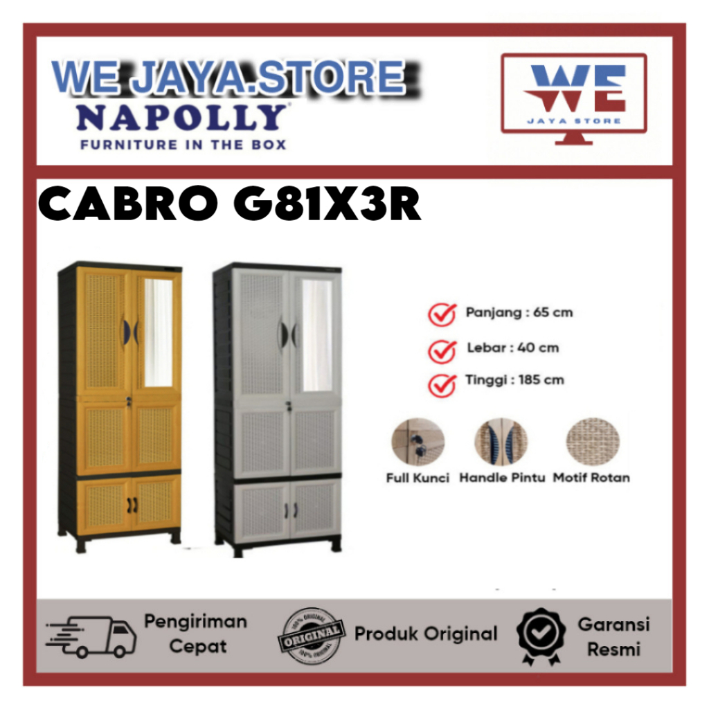 LEMARI PLASTIK NAPOLLY CABRO G81X3R