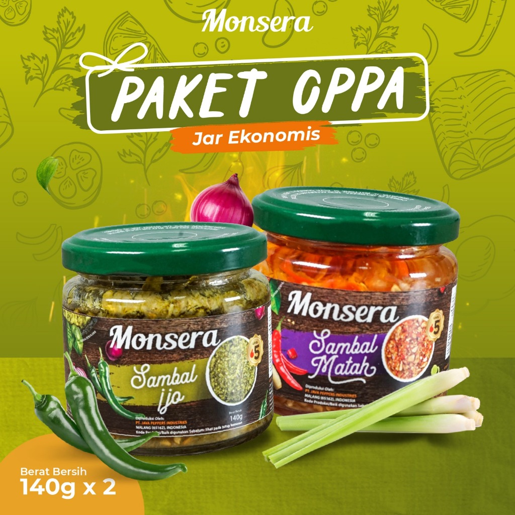 

Paket Oppa Sambal Sambel Monsera isi 2 jar 140 gr