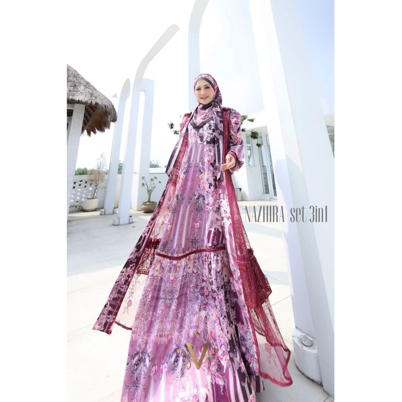 (COD) New Gamis Syari Nazira Series by Trevana Collection