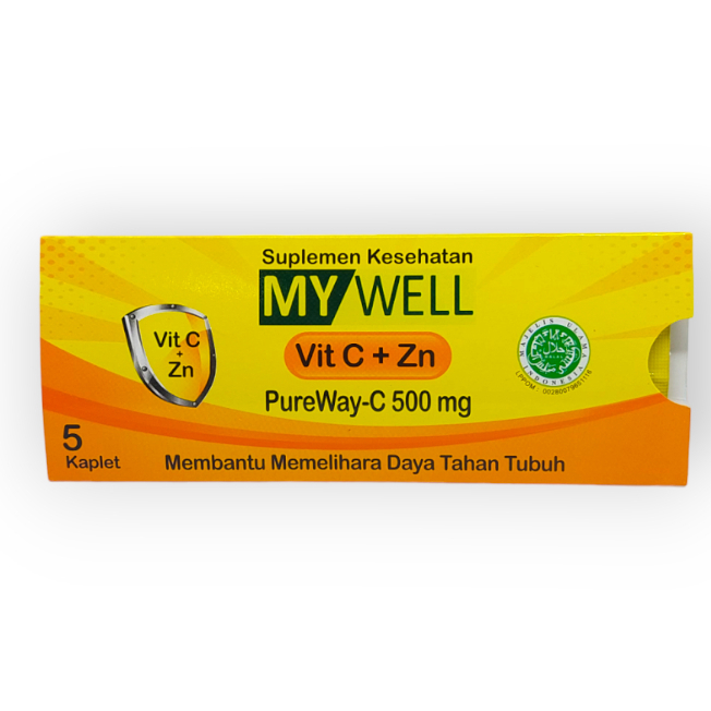 vitamin mywell vit c zinc zn pureway c 500 mg daya tahan tubuh