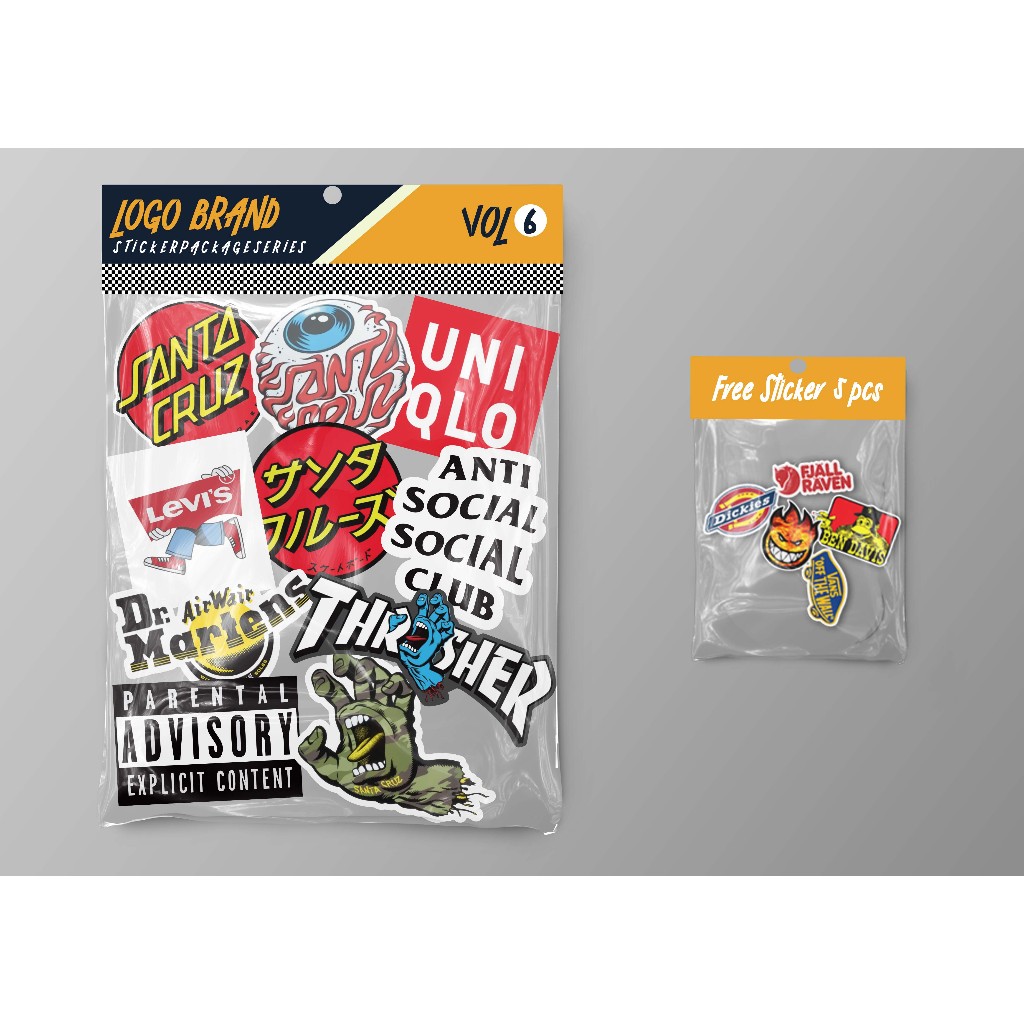 

STICKER PACK BRAND STIKER AESTHETIC STIKER LOGO CASE STICKER TUMBLER HP LAPTOP VOL 6