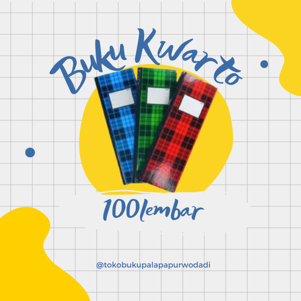 

Buku Tulis Kwarto Panjang Isi 100