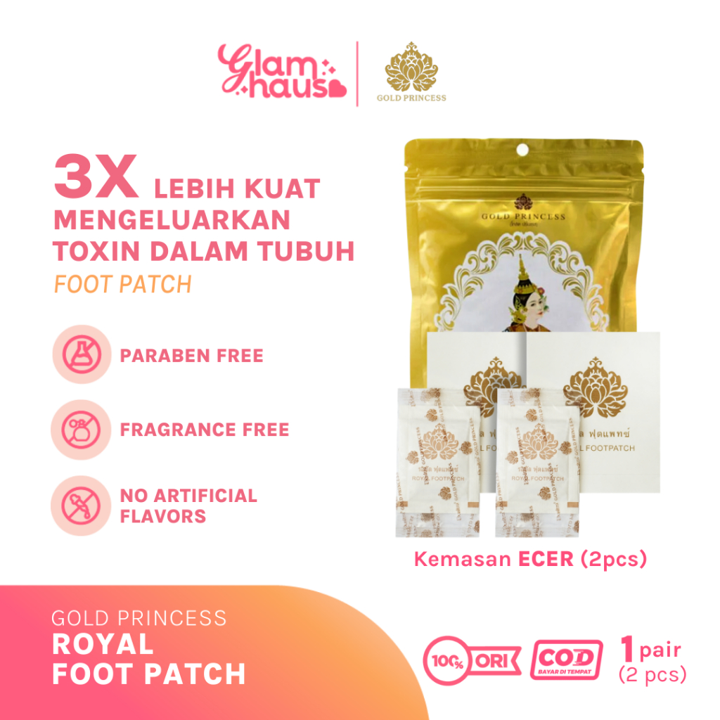 Gold Princess Royal Foot Patch | Koyo Detox Kaki Thailand Original (Eceran)