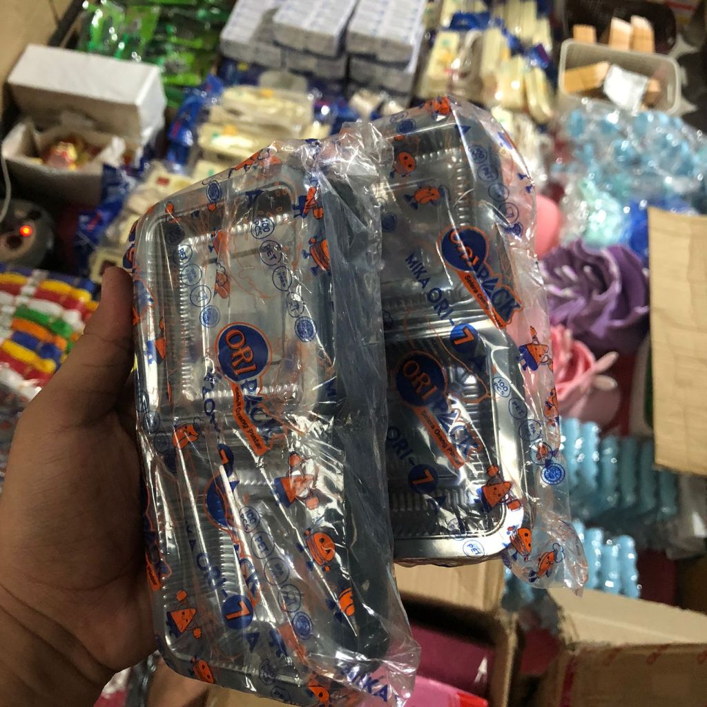 Box mika plastik 7A isi 100pcs / Mika Kotak Kecil Wadah Makanan Kue Basah INV2