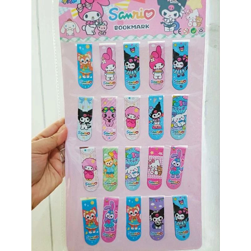 

Pembatas Buku Magnet/BookMark Magnet Sanrio Perlembar 20pcs