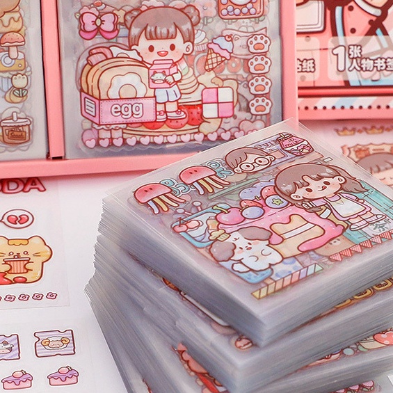 

Ready Stiker Box PVC 72 Lembar Waterproof Decor Not Diarybook Laptop Casing Hp Botol Minum TLD8