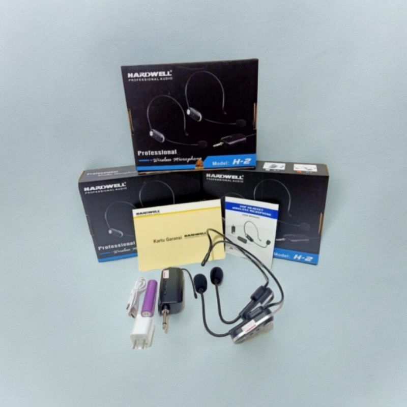 Mic Werles Wirles HARDWELL H2 Original Product Wireless Bando Microphone Mik Imam Mikropon