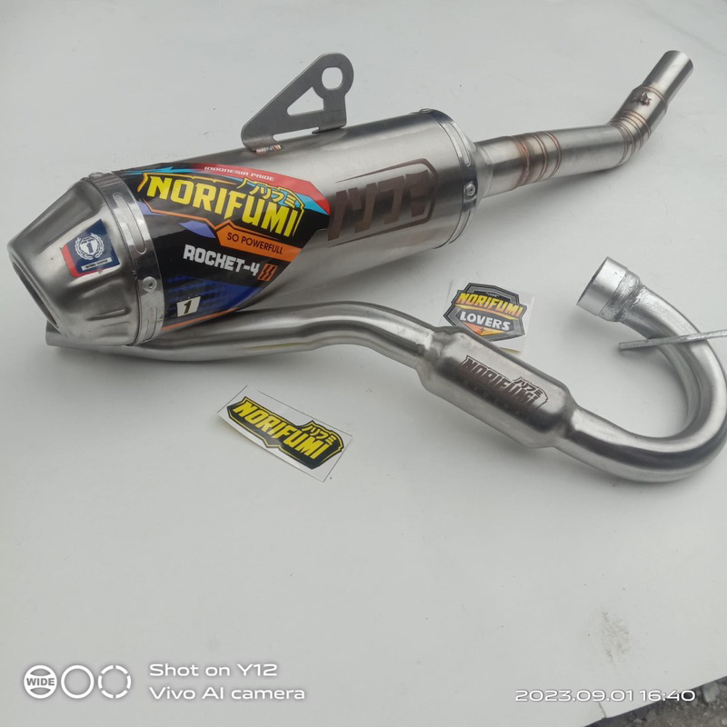 knlpot Norivumi rocket-4 kompetisi untuk KLX, CRF, Wr155
