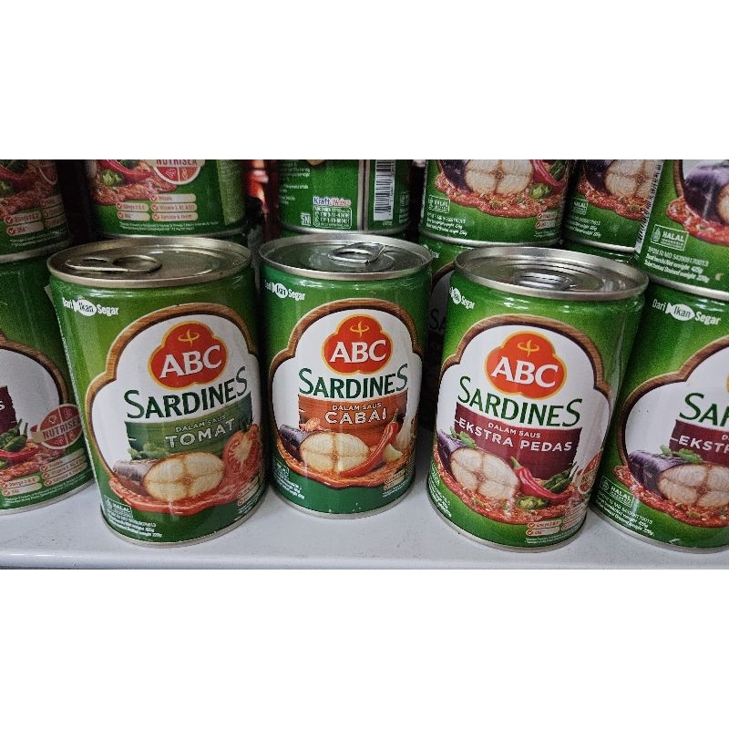 

ED 08.26- CAN 425GR - IKAN SARDEN ABC KALENG SAUS TOMAT - CABAI - SERUNDENG400GR / SARDINES