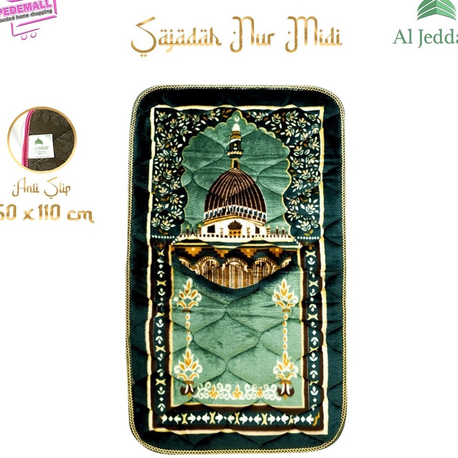 Terkini Sajadah Nur Tebal Empuk Midi ALJEDDAH 5x1 cm NUR Halus Lembut